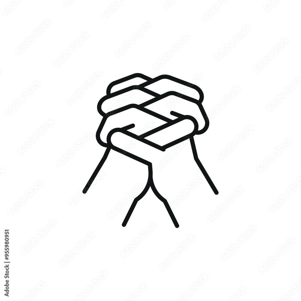 Εκτύπωση καμβά Interlocked Hands icon