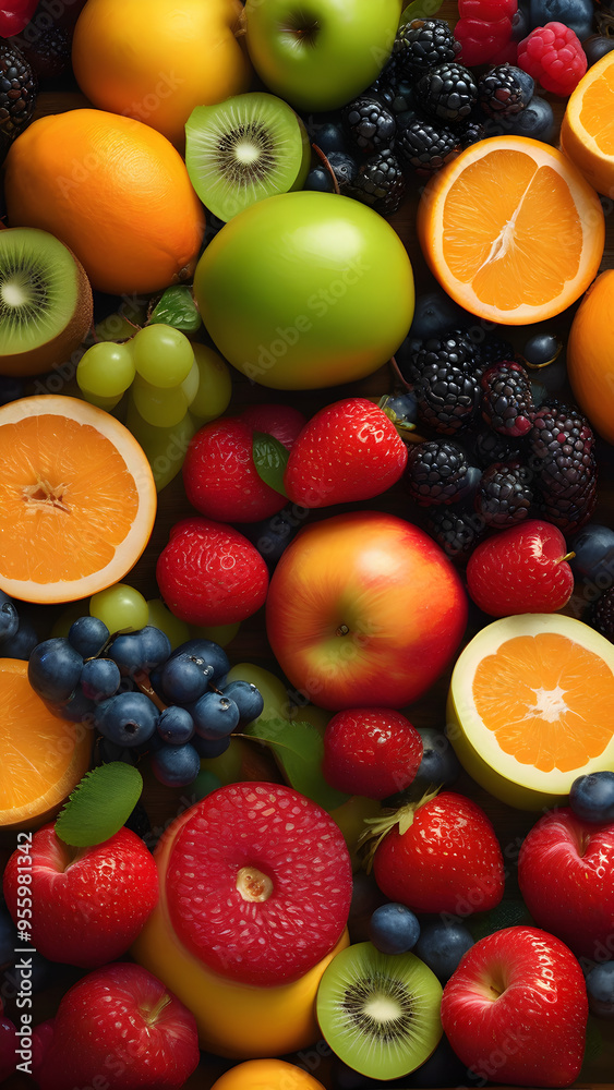 Fresh and delicious fruits just harvested