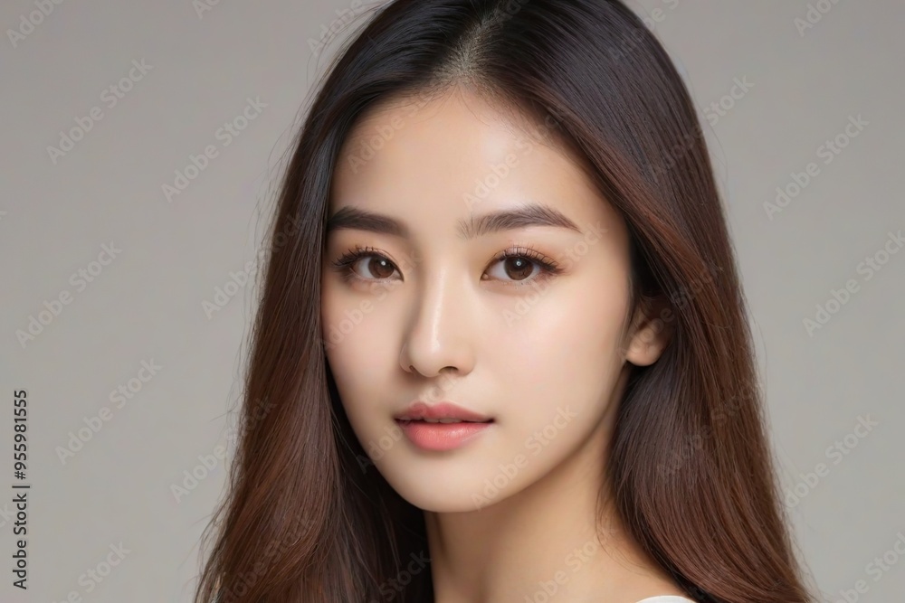 Beautiful Fashion Model with Flawless Skin and Sensual Lips Beautiful Fashion Model with Flawless Skin and Sensual Lips