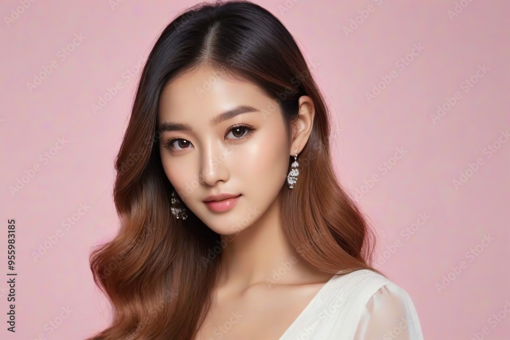 Beautiful Fashion Model with Flawless Skin and Sensual Lips Beautiful Fashion Model with Flawless Skin and Sensual Lips