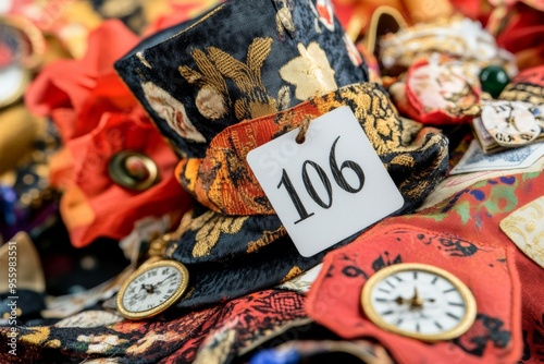 Wallpaper Mural Mad Hatter’s hat showing its detailed fabric Torontodigital.ca