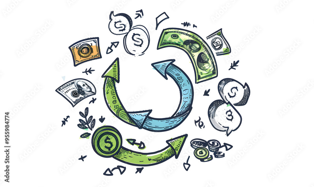 Fototapeta premium investment and business graphic advertising backgrounds