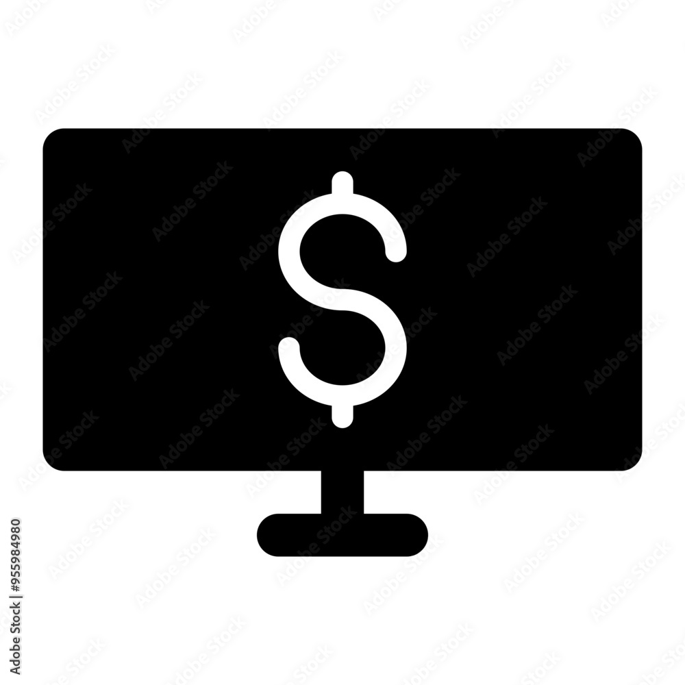 e business, electronic, business, online business, information system solid or glyph icon