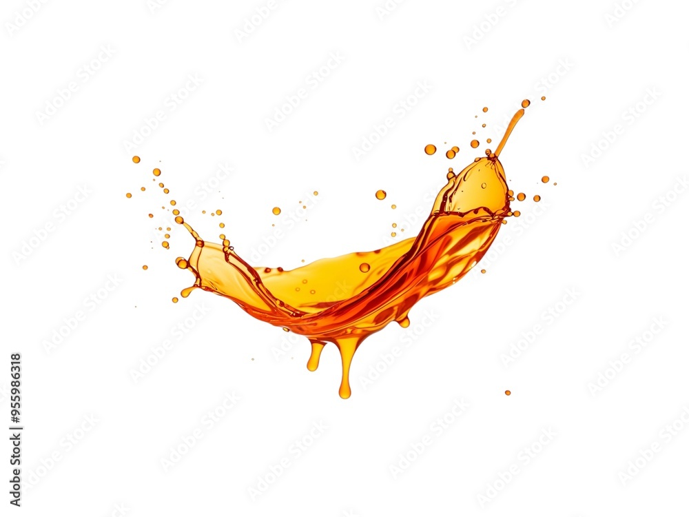 Naklejka premium orange juice splash on white background