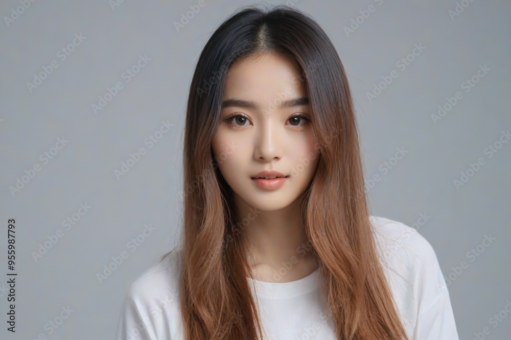 Beautiful Fashion Model with Flawless Skin and Sensual Lips Beautiful Fashion Model with Flawless Skin and Sensual Lips