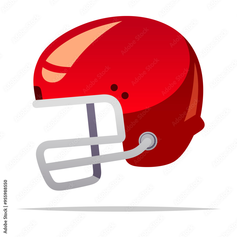 Fototapeta premium Football helmet vector isolated illustration