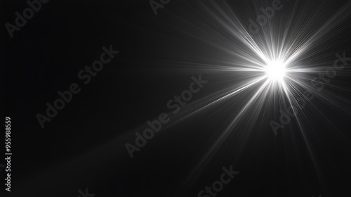 Abstract Light Beam with Smoke and Dust