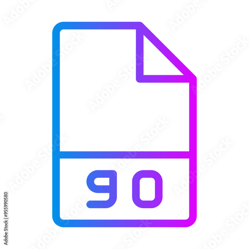 Go file type, document symbol, sleek and stylish gradient icons for coders. vector illustration.