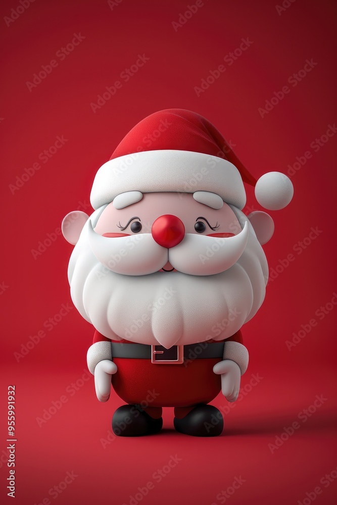 Smiling Santa Claus in 3D Rendering Smiling Santa Claus in 3D Rendering
