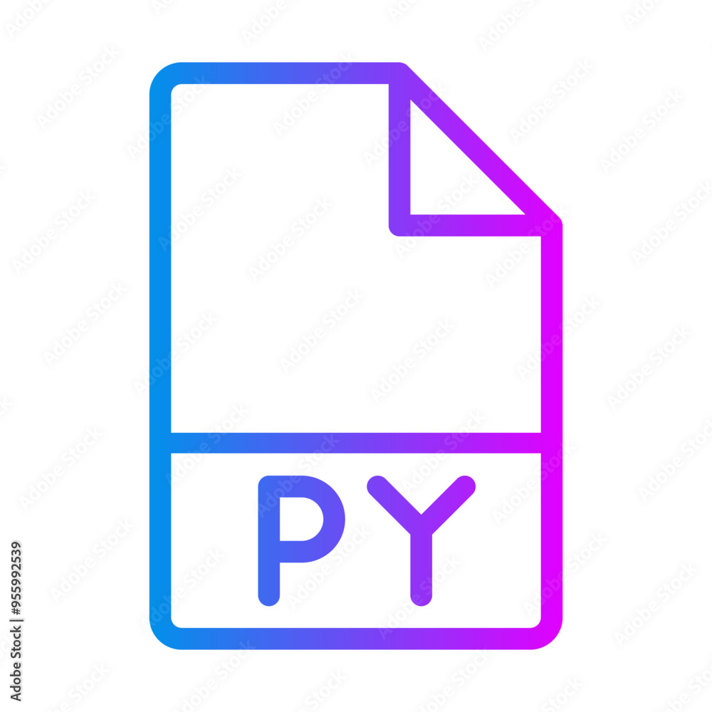 Py document file, creative gradient icons for coding and development. vector illustration. Py document file, creative gradient icons for coding and development. vector illustration.