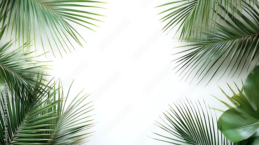 Tropical Palm Leaves Frame Tropical Palm Leaves Frame