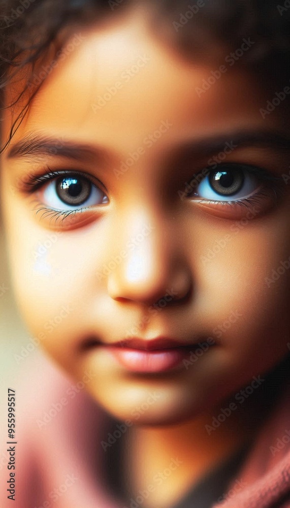 Close-Up of an Egyptian Child’s Face Close-Up of an Egyptian Child’s Face