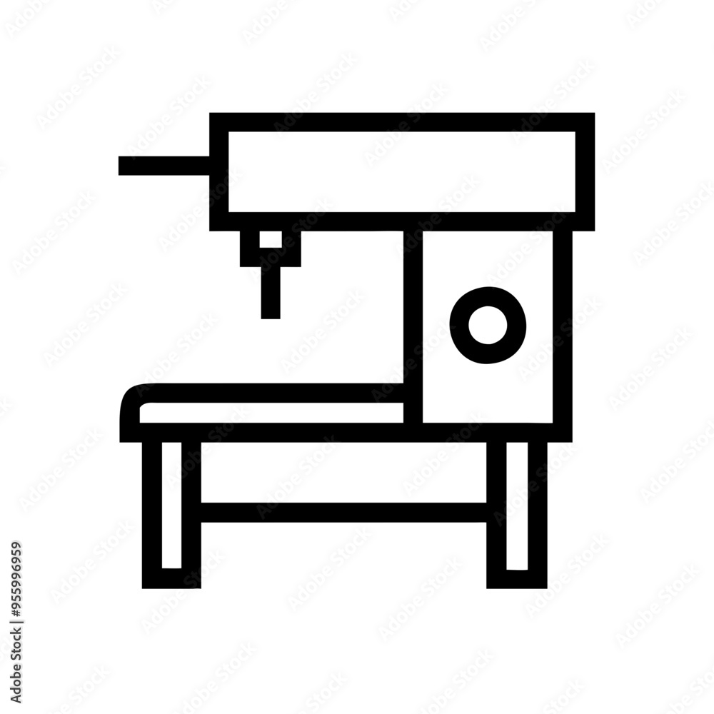 A cutting machine icon representing a tool used in manufacturing and fabrication to precisely slice A cutting machine icon representing a tool used in manufacturing and fabrication to precisely slice