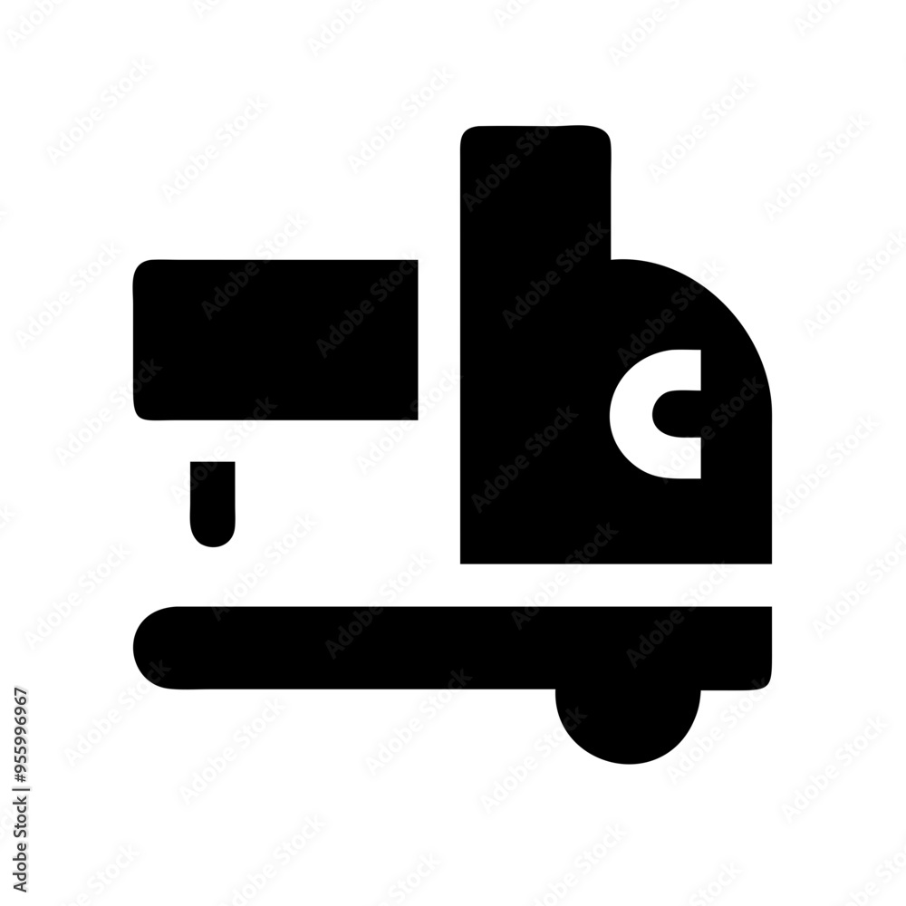 A cutting machine icon representing a tool used in manufacturing and fabrication to precisely slice A cutting machine icon representing a tool used in manufacturing and fabrication to precisely slice