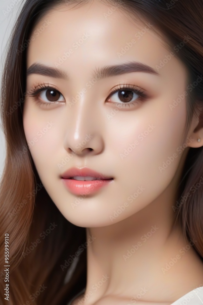 Beautiful Fashion Model with Flawless Skin and Sensual Lips Beautiful Fashion Model with Flawless Skin and Sensual Lips