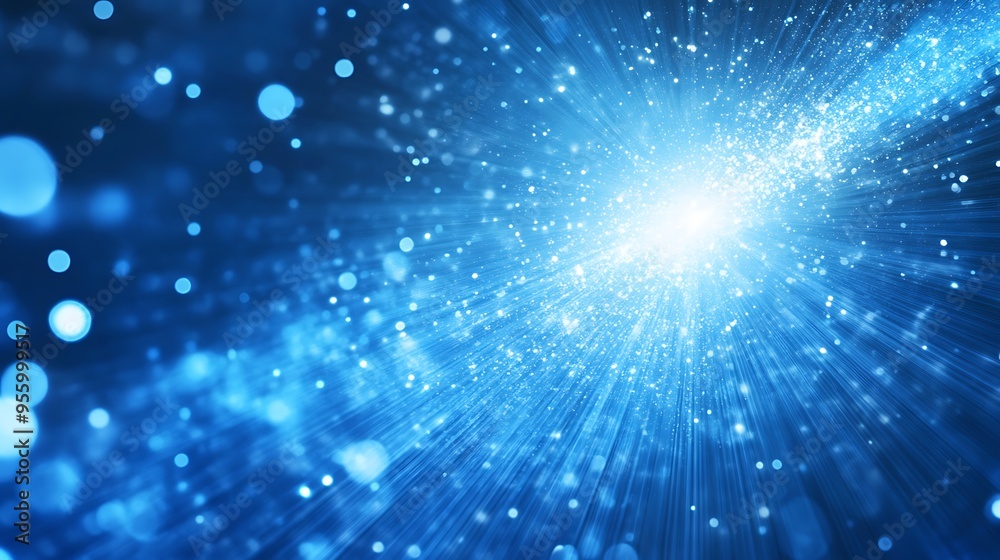Abstract Blue Light Burst
