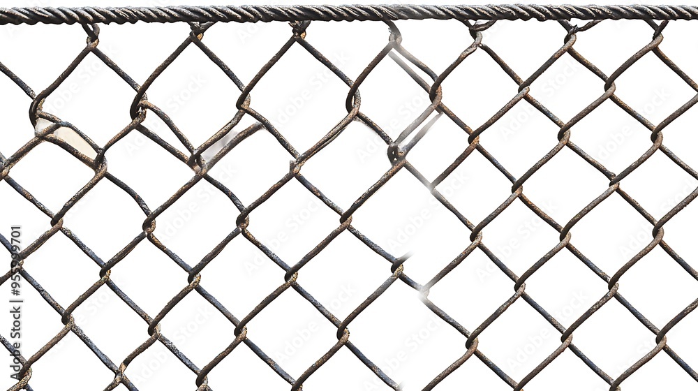 Fototapeta premium Rusty Chain Link Fence Texture