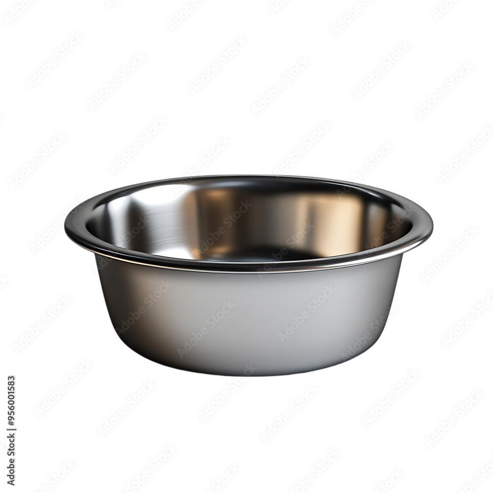 Stainless Steel Bowl with Transparent Background, Ideal for Pet Food and Water Stainless Steel Bowl with Transparent Background, Ideal for Pet Food and Water