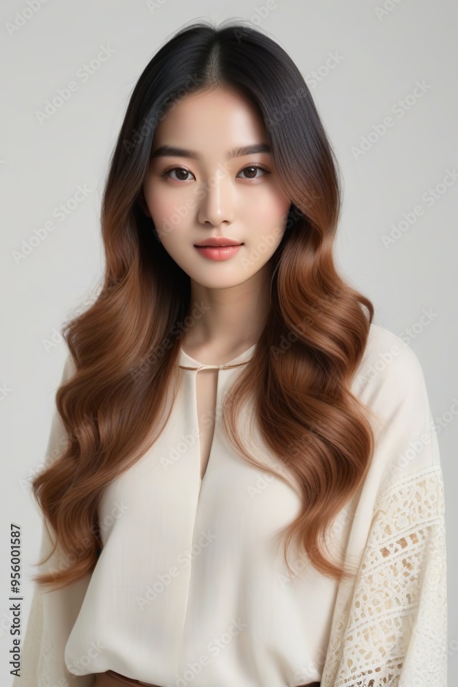 Beautiful Fashion Model with Flawless Skin and Sensual Lips Beautiful Fashion Model with Flawless Skin and Sensual Lips