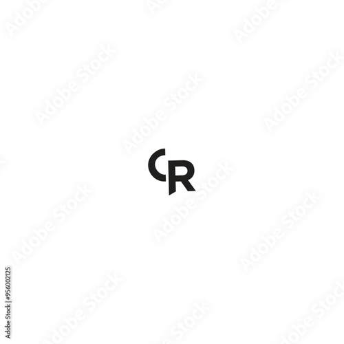 c r Letter Vector Logo Design