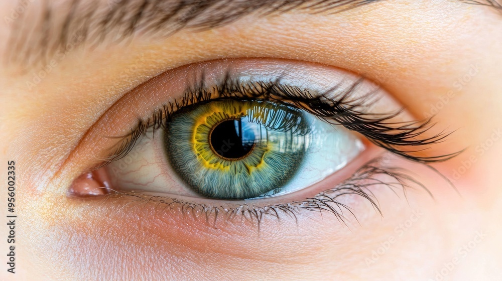 Close-up of a human eye showing intricate iris and details Close-up of a human eye showing intricate iris and details