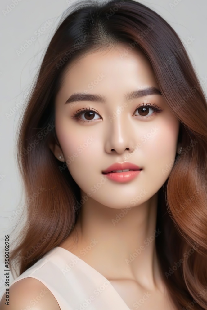 Beautiful Fashion Model with Flawless Skin and Sensual Lips Beautiful Fashion Model with Flawless Skin and Sensual Lips