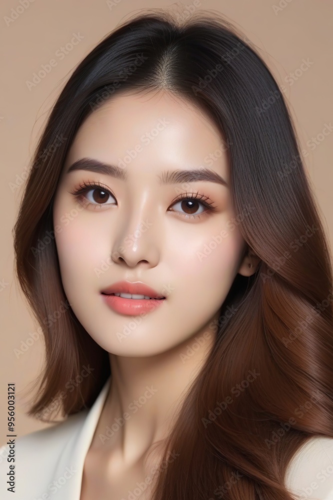 Beautiful Fashion Model with Flawless Skin and Sensual Lips Beautiful Fashion Model with Flawless Skin and Sensual Lips