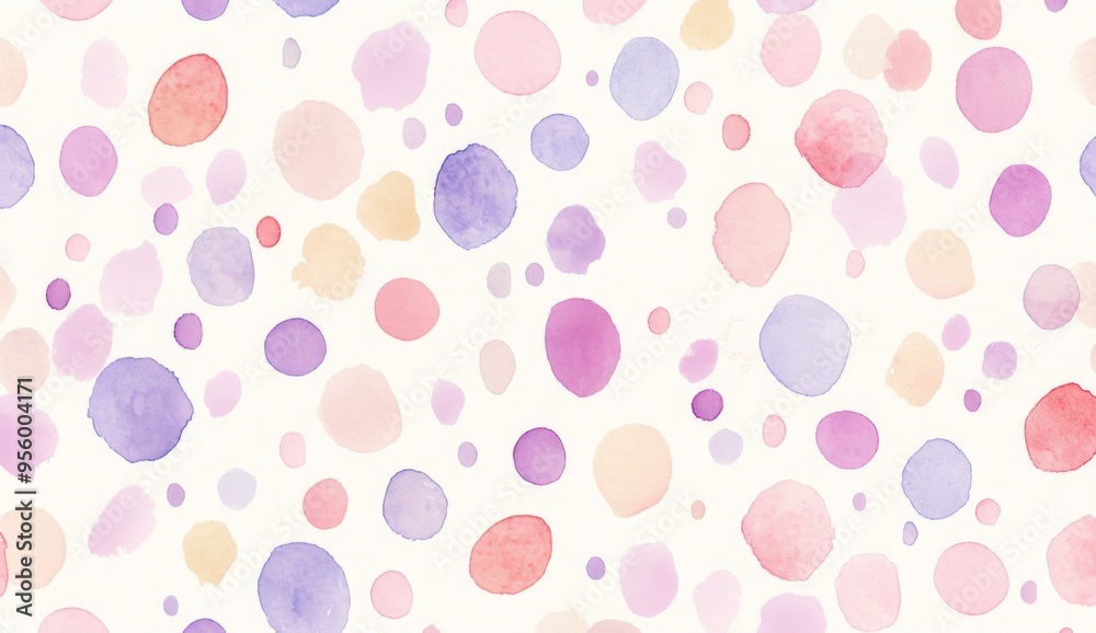 Pastel-Colored Polka Dots on a offWhite beige Background Pastel-Colored Polka Dots on a offWhite beige Background
