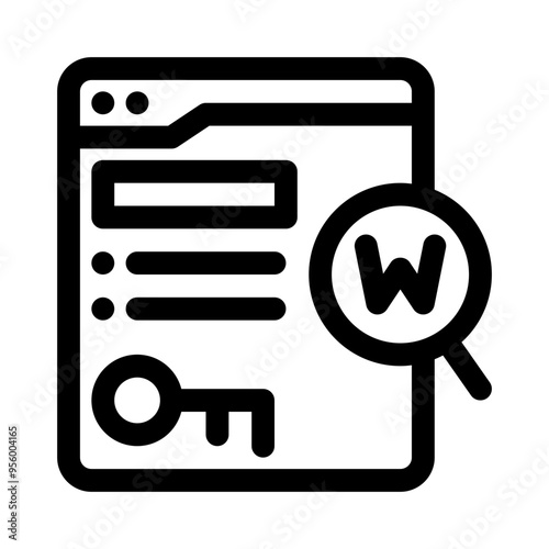 keywords line icon