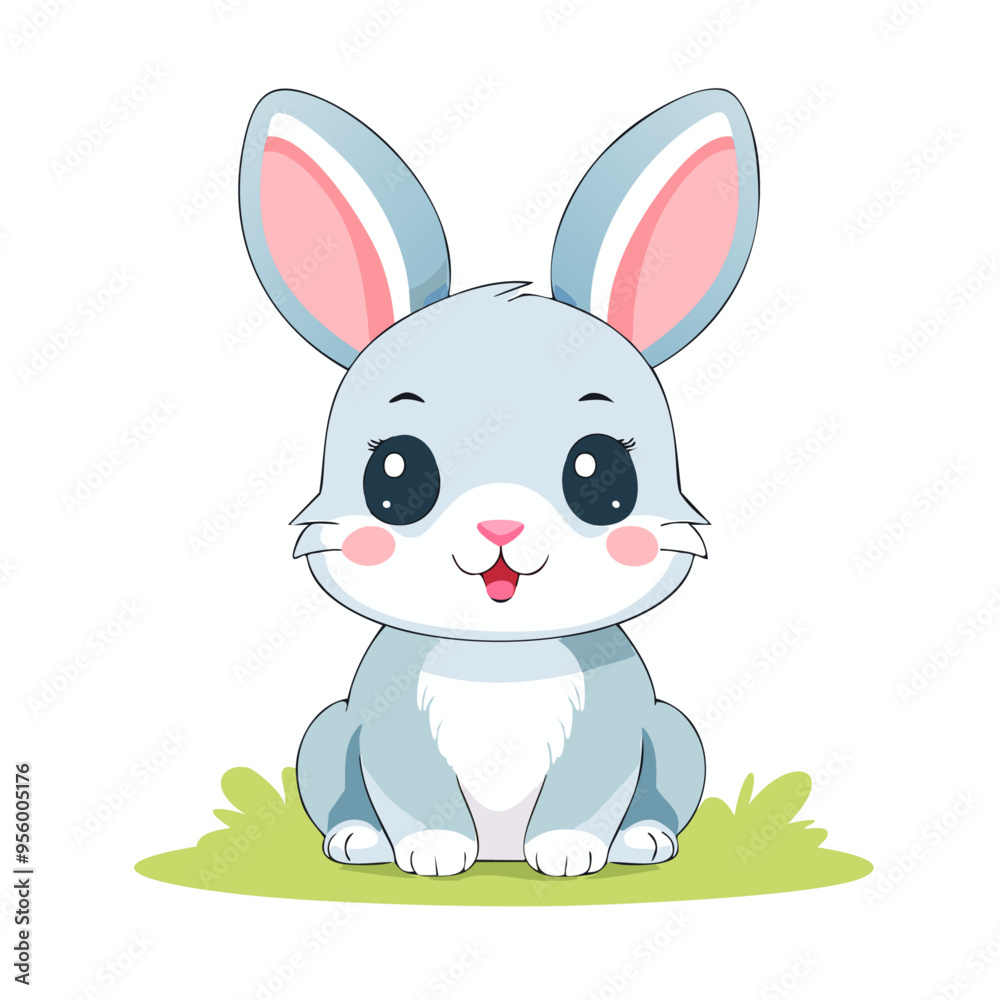 Obraz premium Rabbit Cute Small Cartoon Baby Animal Character 