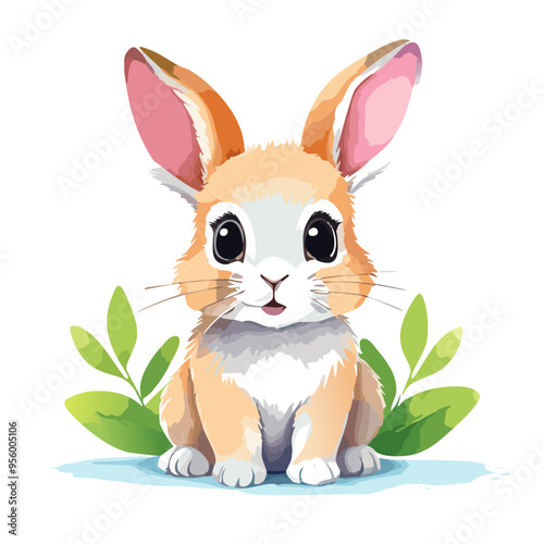 Rabbit Cute Small Cartoon Baby Animal Character
