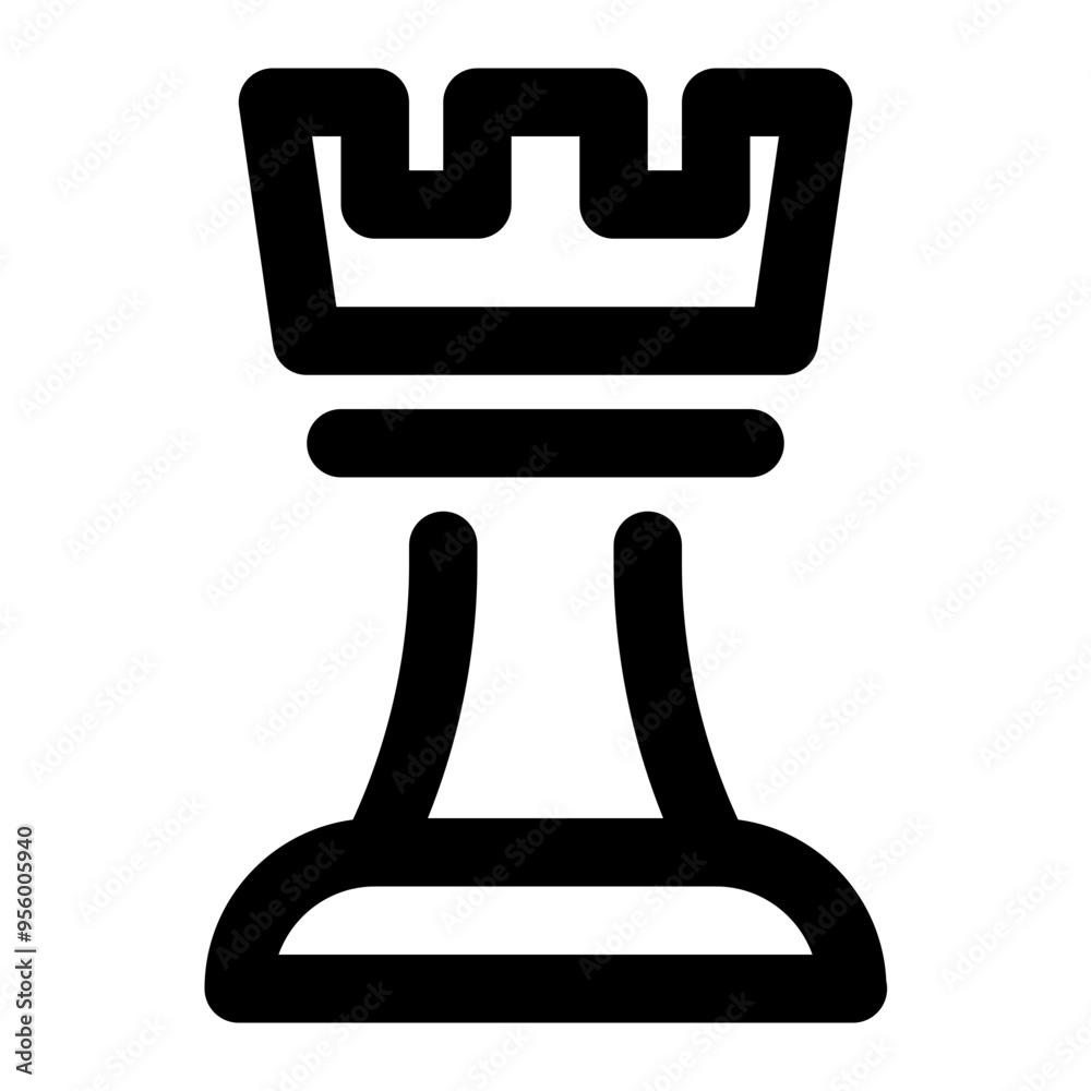 Fototapeta premium rook, game, chess, strategy outline icon