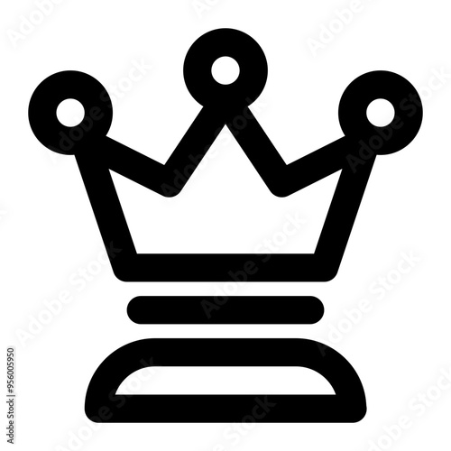queen, game, chess, strategy, pieces outline icon
