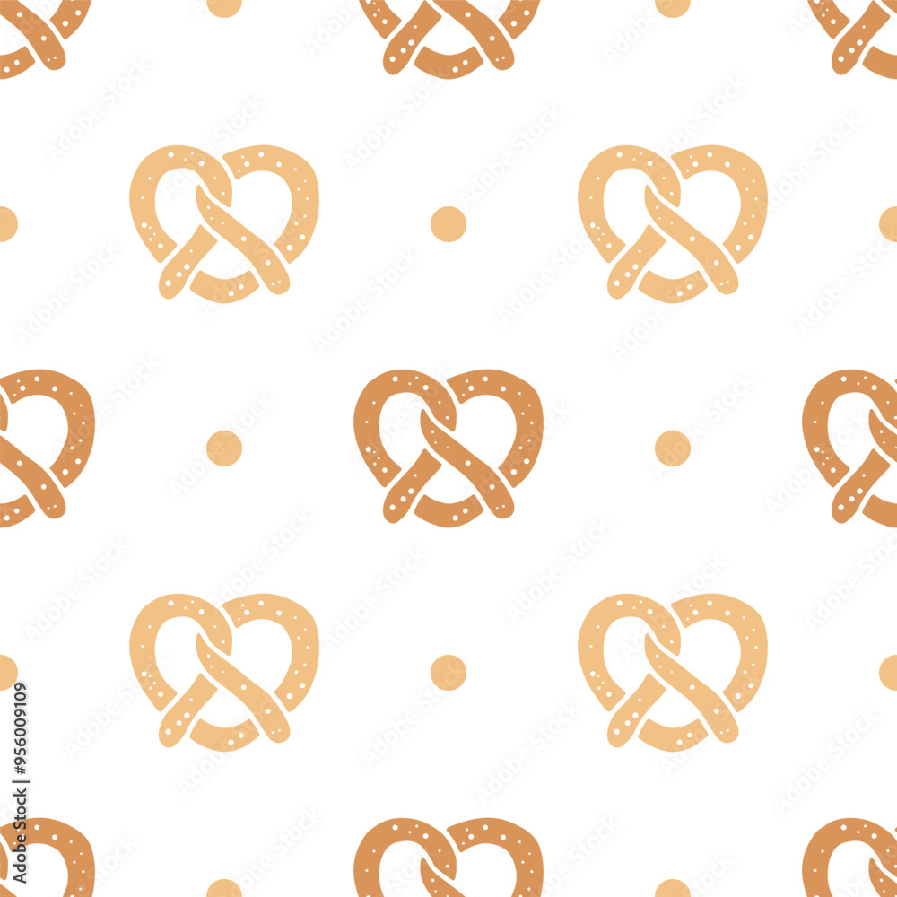 Seamless patterns of Pretzel cartoon doodle. Seamless patterns of Pretzel cartoon doodle.