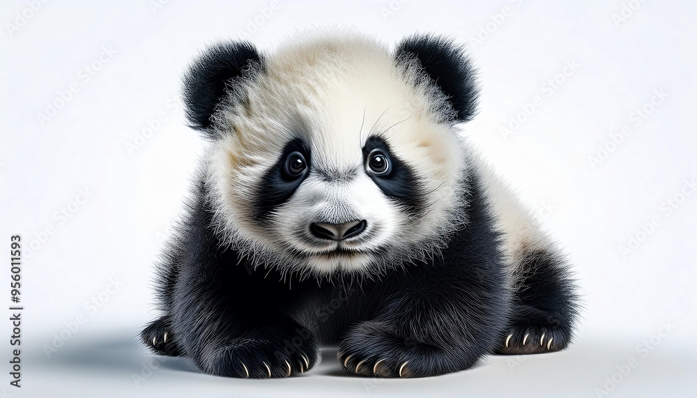Fototapeta premium Cute baby panda