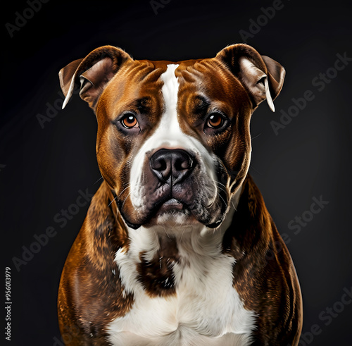 Portrait of an American Staffordshire Terrier