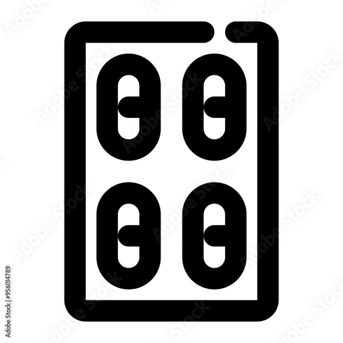capsules strip, capsules, tablets, pills, strip, medicine, meds, pharmacy ouline icon