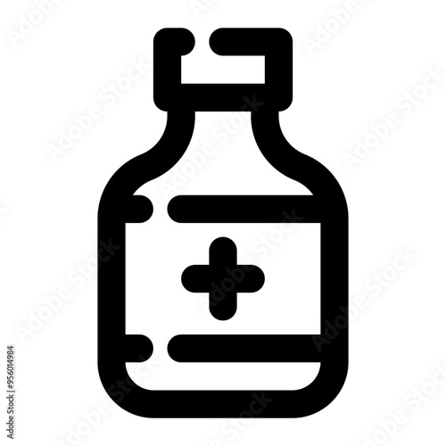 syrup, bottle, pills bottle, pharmacy, medicine ouline icon