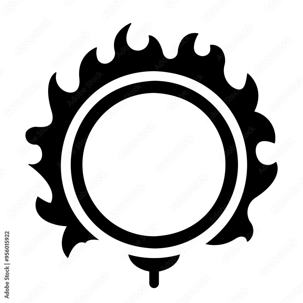 fire ring Solid icon fire ring Solid icon