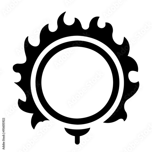 fire ring Solid icon