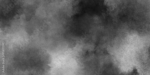 Abstract grey storm cloud texture. black dramatic smoke brush effect smoke swirls misty fog isolated, background. Gray grunge painted paper textured canvas for design watercolor scraped vector.	
