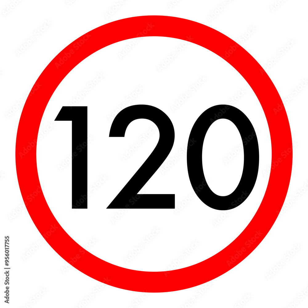 Speed limit 5 round road traffic icon flat design for project Speed limit 5 round road traffic icon flat design for project