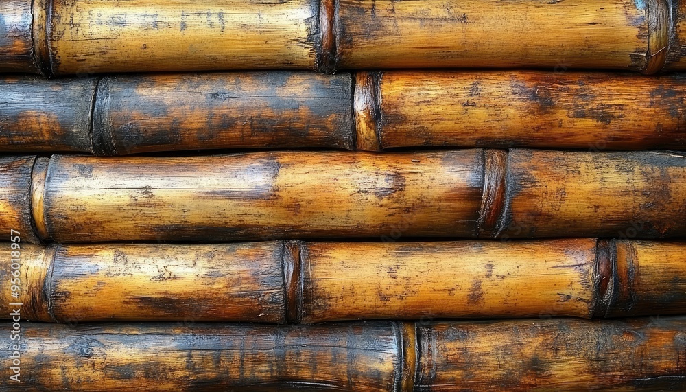 Close-up shot of weathered bamboo. This image can be used for projects related to nature, texture, and rustic themes. Close-up shot of weathered bamboo. This image can be used for projects related to nature, texture, and rustic themes.