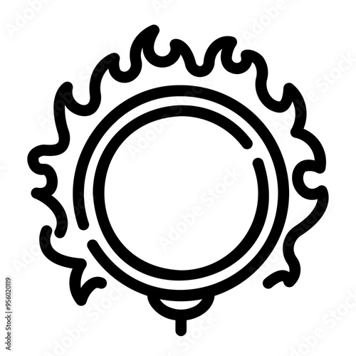 fire ring Line Icon