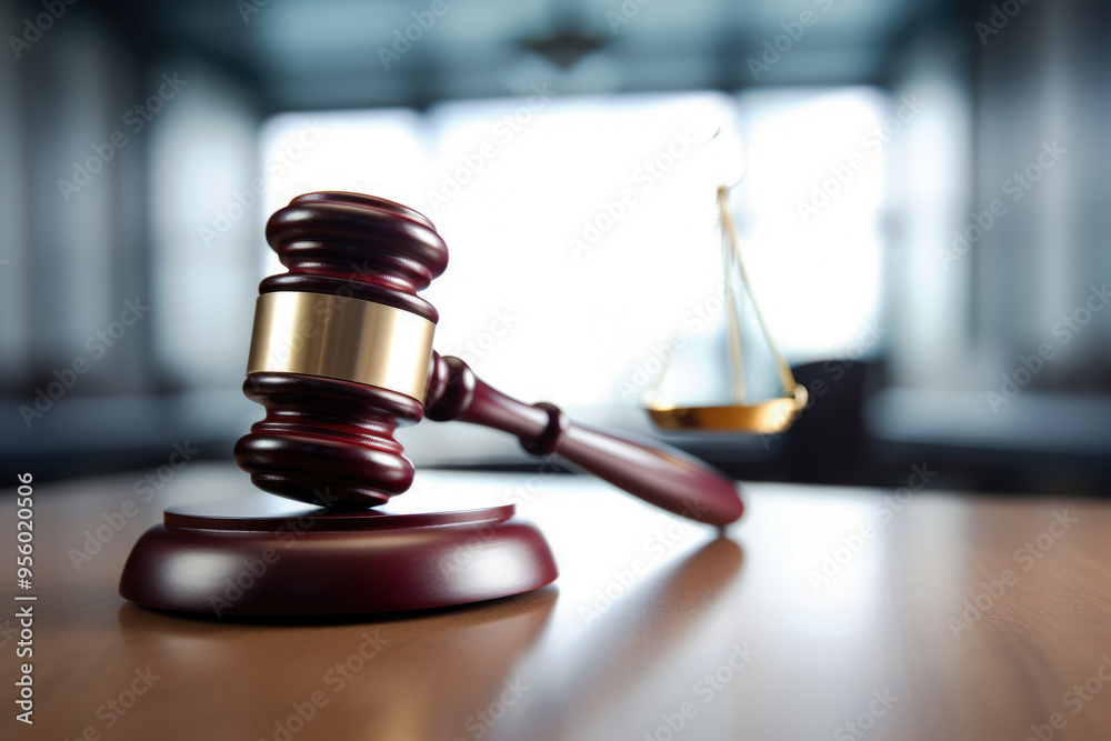 generated Illustration Judgment gavel hammer in court courtroom generated Illustration Judgment gavel hammer in court courtroom