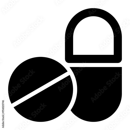medicine, pills, meds, pharmacy solid or glyph icon