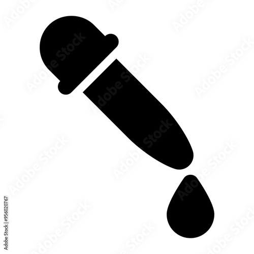 pipette, drop, medicine, meds, pharmacy solid or glyph icon