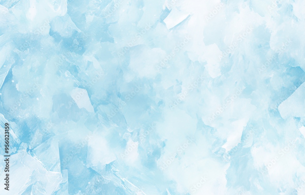 Watercolor Light Blue and White Frozen Ice Background with Faded Soft Pastel Colors Watercolor Light Blue and White Frozen Ice Background with Faded Soft Pastel Colors