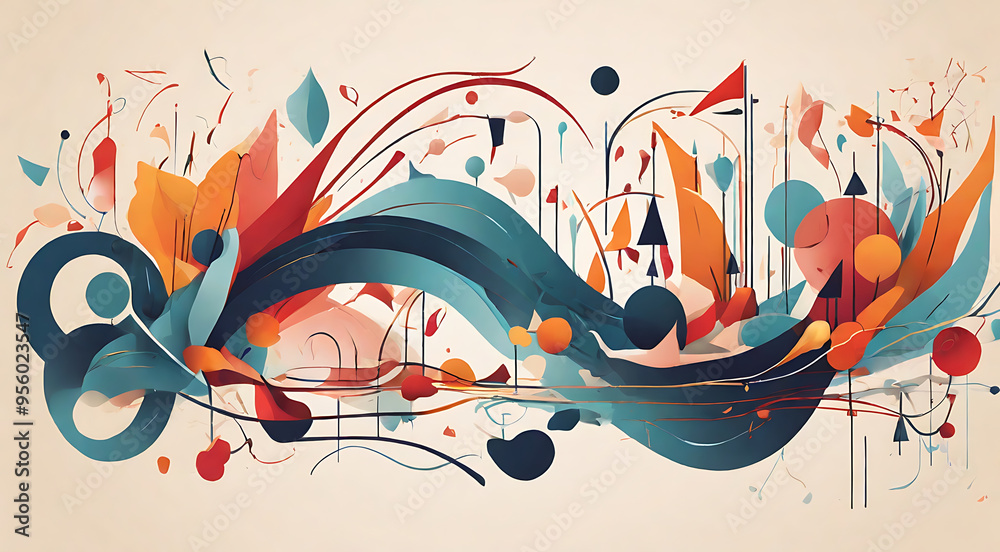Development Abstract Picture An abstract depiction of learning and growth, with upward-moving shapes ...