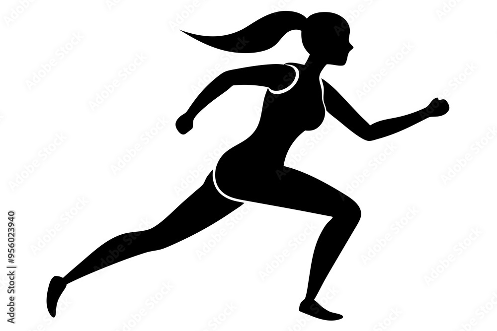 silhouettes of girl running pose vector illustration
silhouettes of girl running pose vector illustration